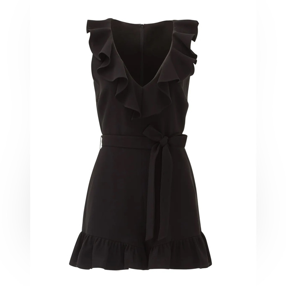 Elizabeth and James Black Ruffle Romper Size 2 Like New